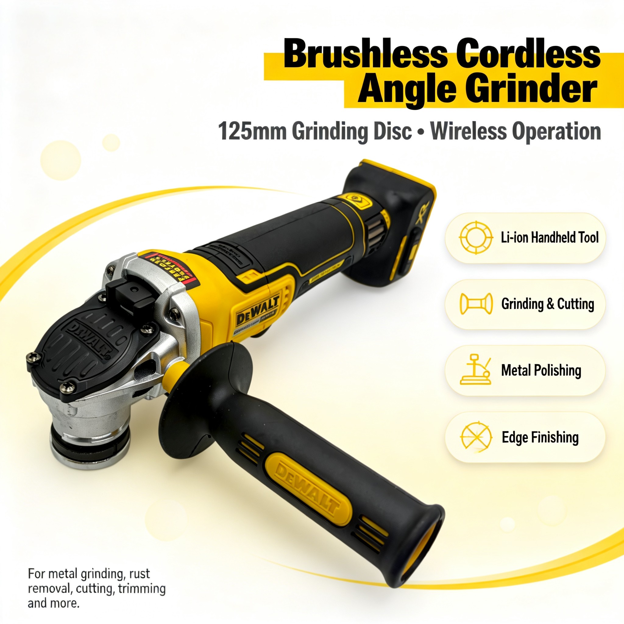 Brushless Angle Grinder Battery Powered - جلاخة زاوية لاسلكية بدون فرشاة من