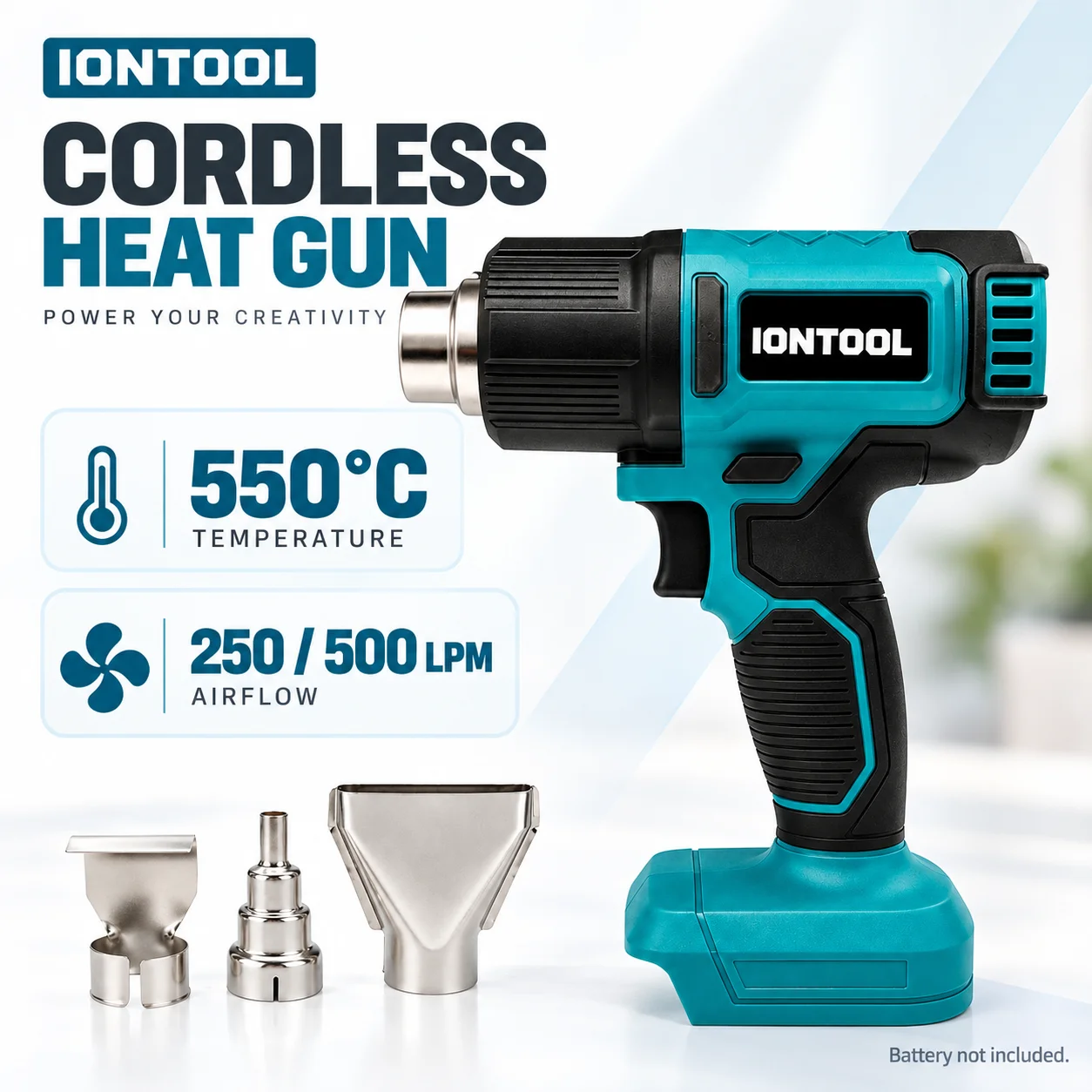 Cordless Heat Gun For Shrink Tubing - مسدس حراري لاسلكي من IONTOOL لتقليص