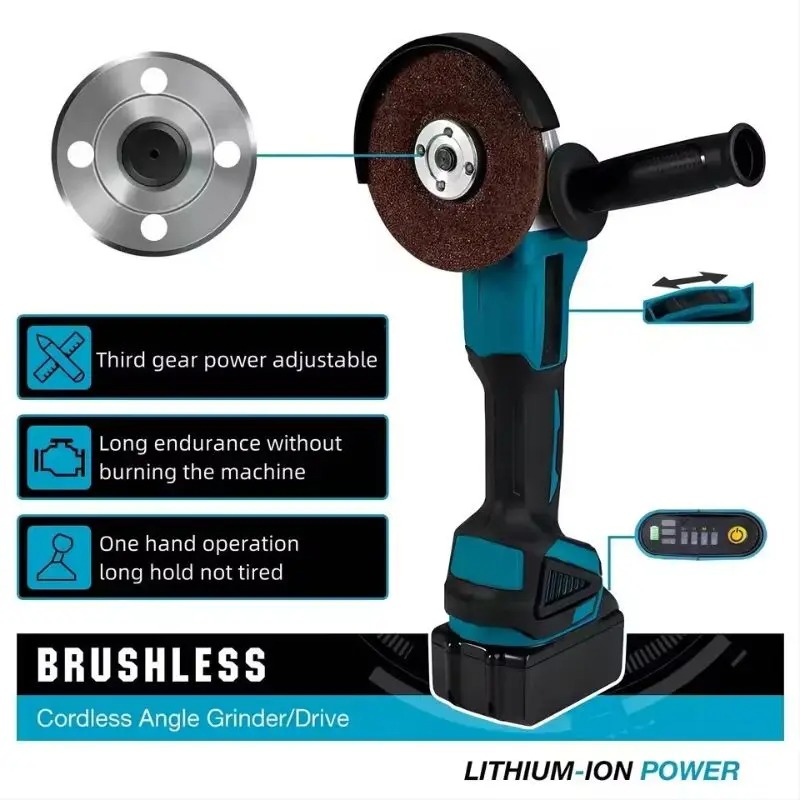 ماكيتا DGA404، جلاخة زاوية بسر - مراجعة Brushless Angle Grinder Battery Powered وسعره