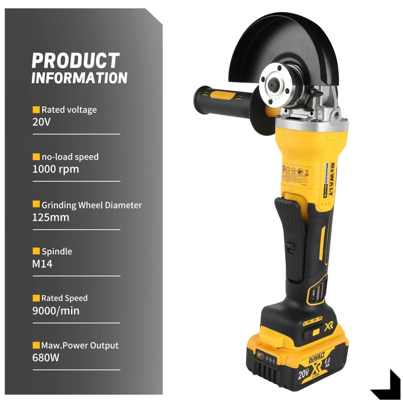 جلاخة زاوية ديوالت DCG405 برأس - مراجعة Brushless Angle Grinder Battery Powered وسعره