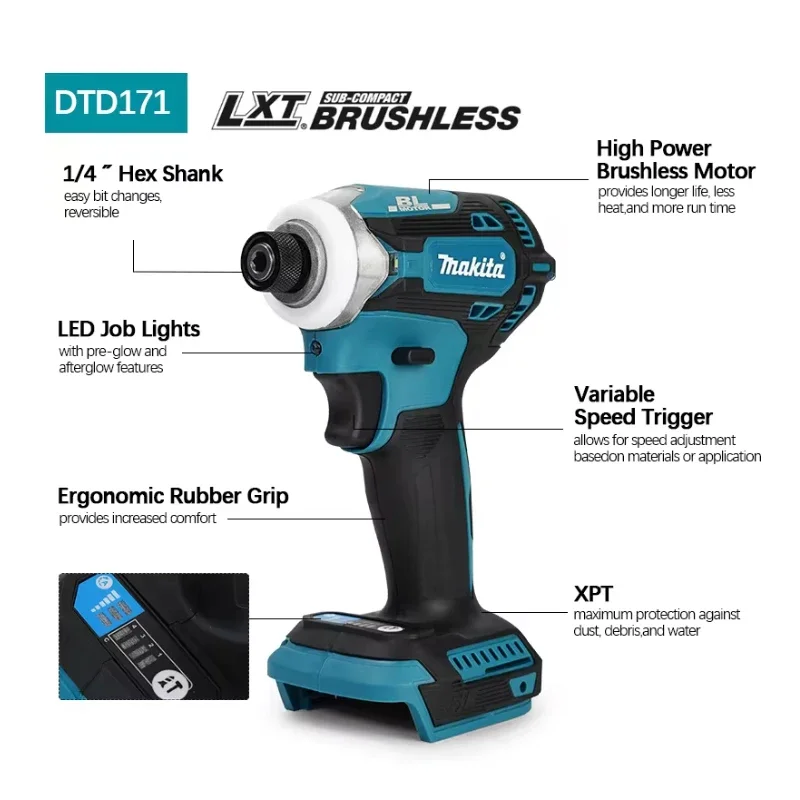 مفك براغي كهربائي لاسلكي قابل  - مراجعة Brushless Cordless Electric Drill 18V وسعره