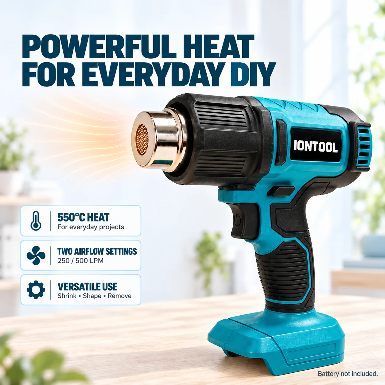 مسدس حراري لاسلكي من IONTOOL 5 - مراجعة Cordless Heat Gun For Shrink Tubing وسعره