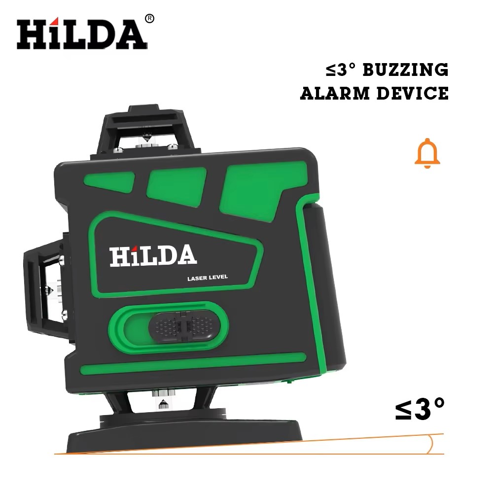 جهاز تسوية ليزر HILDA 16/12 خط - مراجعة Laser Level 16 Lines 4D Green وسعره