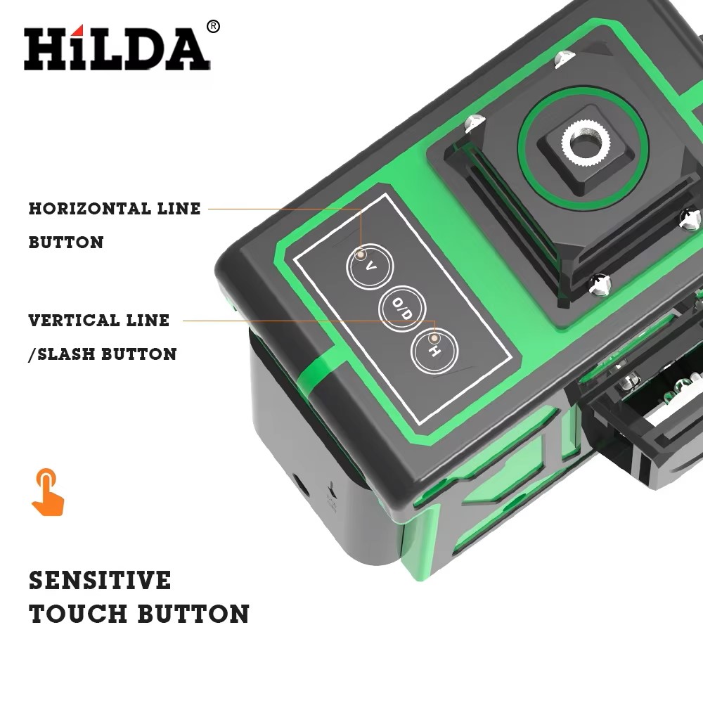 جهاز تسوية ليزر HILDA 16/12 خط - مراجعة Laser Level 16 Lines 4D Green وسعره