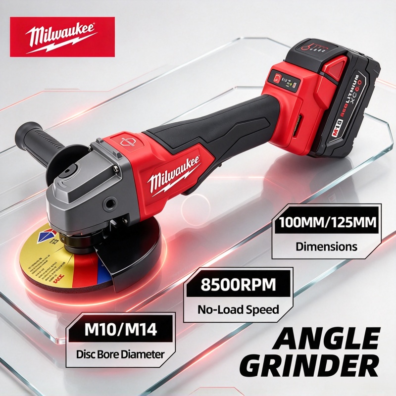 جديد أصلي من ميلووكي، ماكينة ج - مراجعة Brushless Angle Grinder Battery Powered وسعره