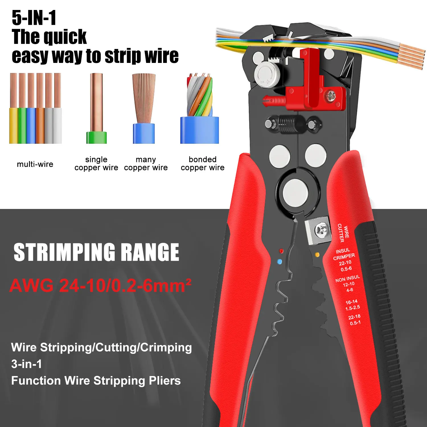 أداة تعرية الأسلاك ذاتية الضبط - مراجعة Automatic Wire Stripper Cutter وسعره